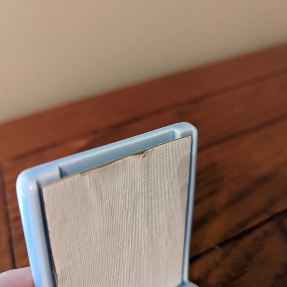 Vtg Lilian Vernon Japan Baby Blue Duck w/Balloons Small Porcelain Frame Spring - Picture 4 of 6